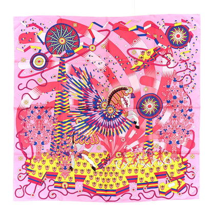 Hermes Silk Woof Woof Scarf 90 Rose 1 of 7