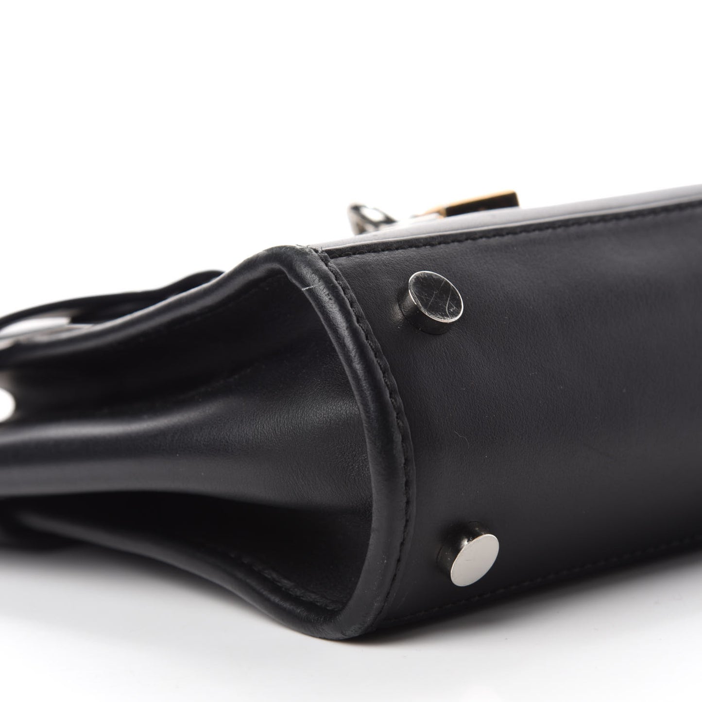 Calfskin Mini Attica Chain Crossbody Black