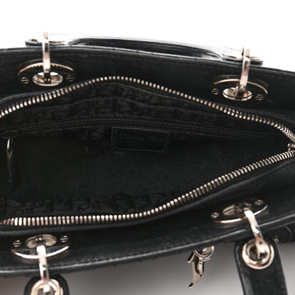 Christian Dior Calfskin Cannage Stitched Small Lady East West Lady Dior Black 5 of 13