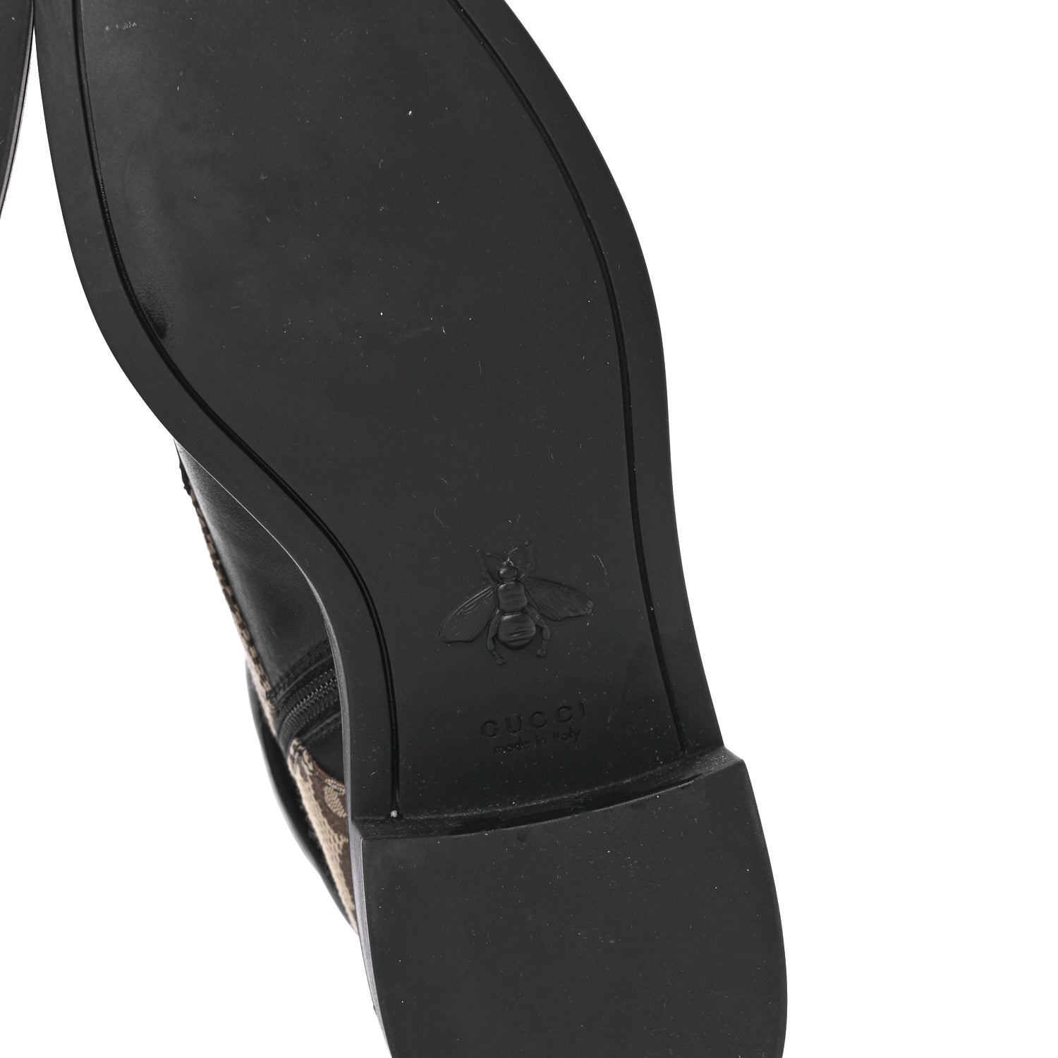 Gucci Flores Calfskin Monogram Maxi GG Nappa Matelasse Double G 40mm Ankle Boots 37.5 Black Camel Ebony 6 of 9