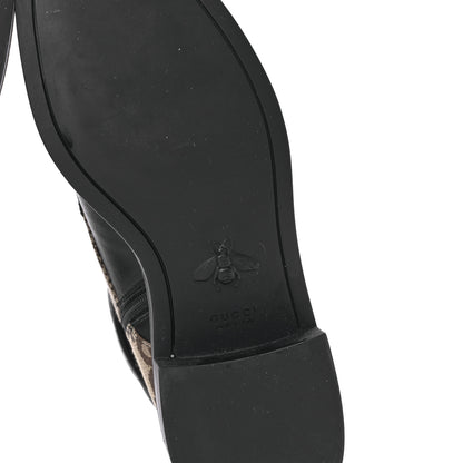 Gucci Flores Calfskin Monogram Maxi GG Nappa Matelasse Double G 40mm Ankle Boots 37.5 Black Camel Ebony 6 of 9