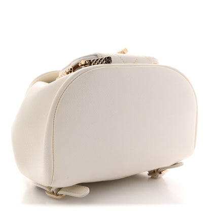 Chanel Caviar Quilted Mini Business Affinity Backpack White 4 of 12