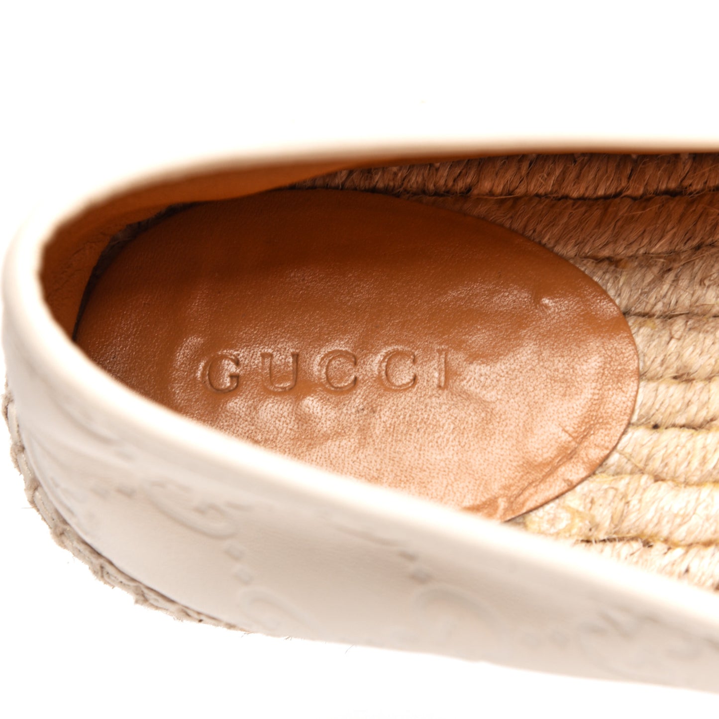 Guccissima Signature Espadrilles 36 Mystic White