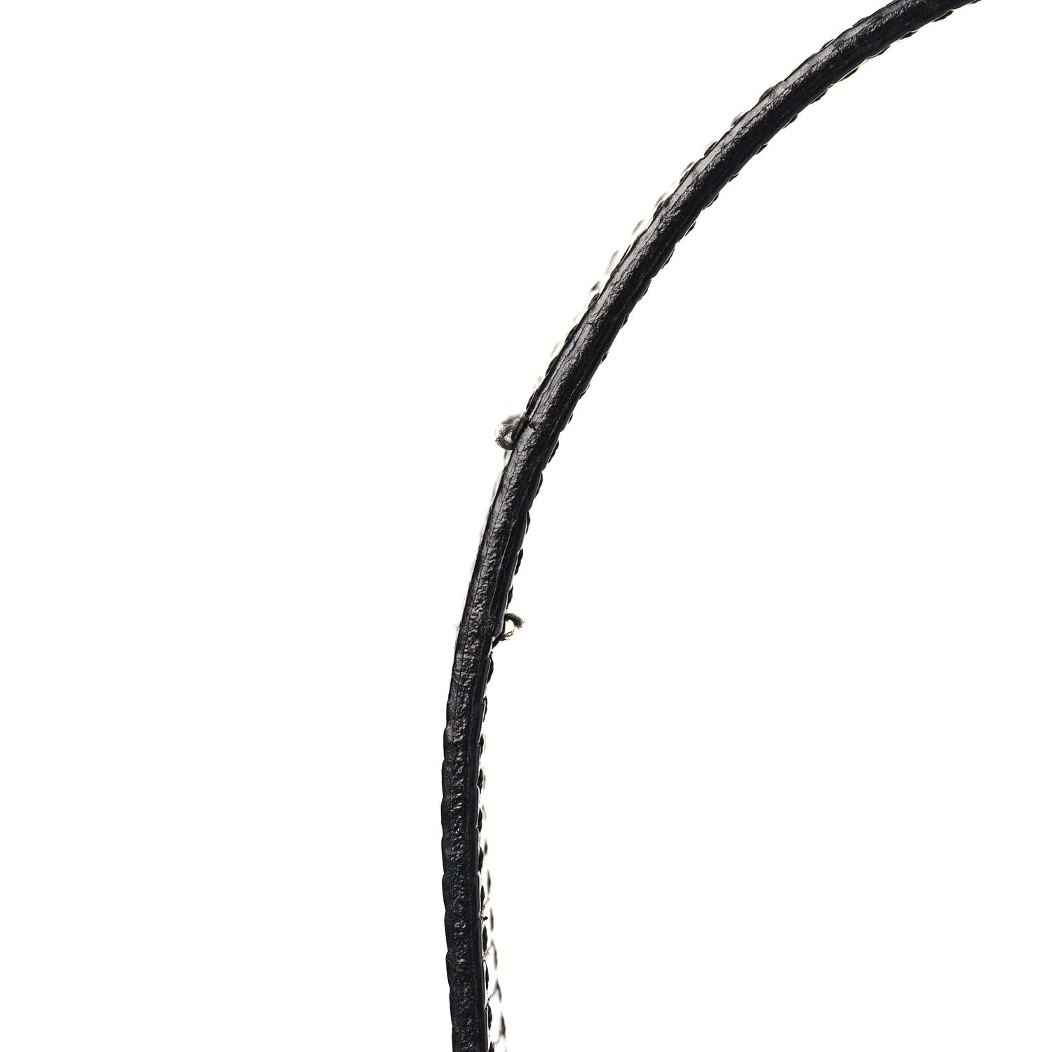 Fendi Zucchino Lizard Beaded Baguette Black 9 of 10