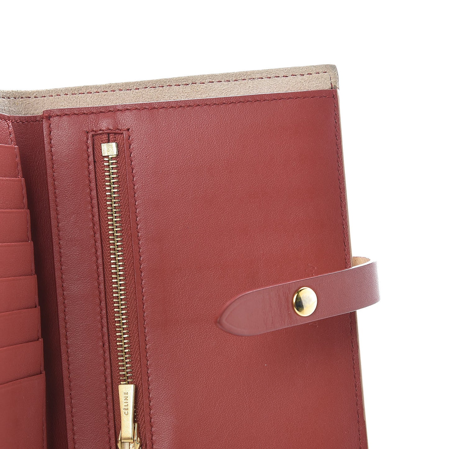 Grained Calfskin Medium Multifunction Strap Wallet
