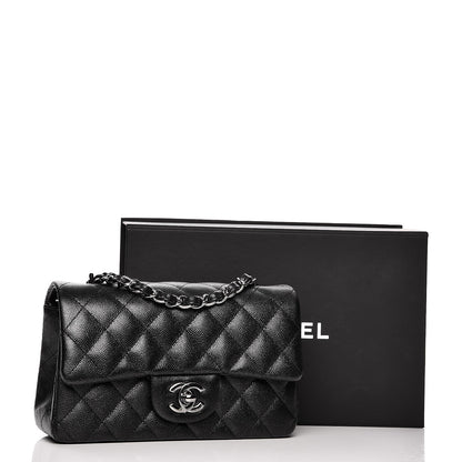 Chanel Iridescent Caviar Quilted Mini Rectangular Flap Black 9 of 9
