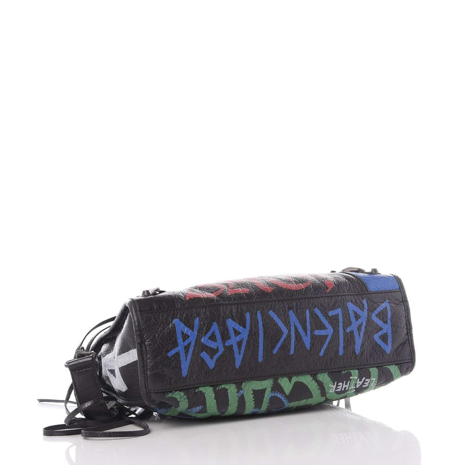 Balenciaga Agneau Graffiti All Over Classic Hardware S City Black Vert Rouge 3 of 8