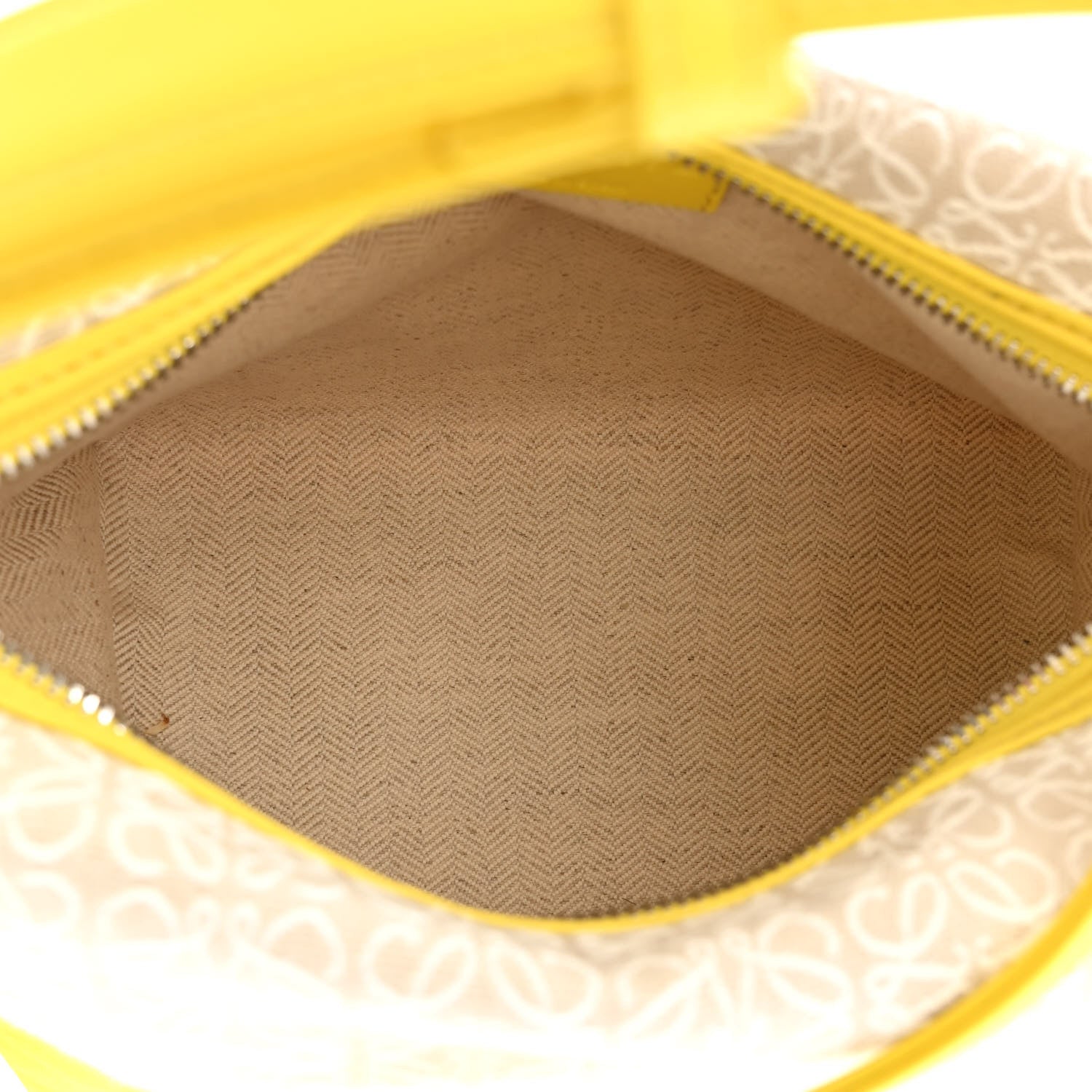 Loewe Jacquard Anagram Calfskin Small Cubi Bag Ecru Lemon 5 of 10