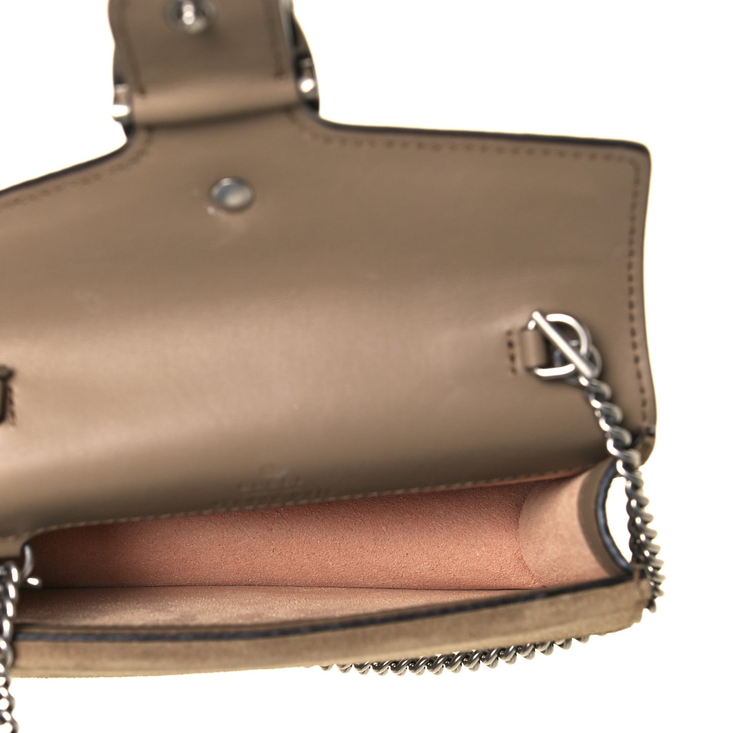 GG Supreme Monogram Super Mini Dionysus Shoulder Bag Taupe