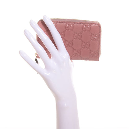 Gucci Guccissima Zip Around Card Case Peonia Rose 2 of 8