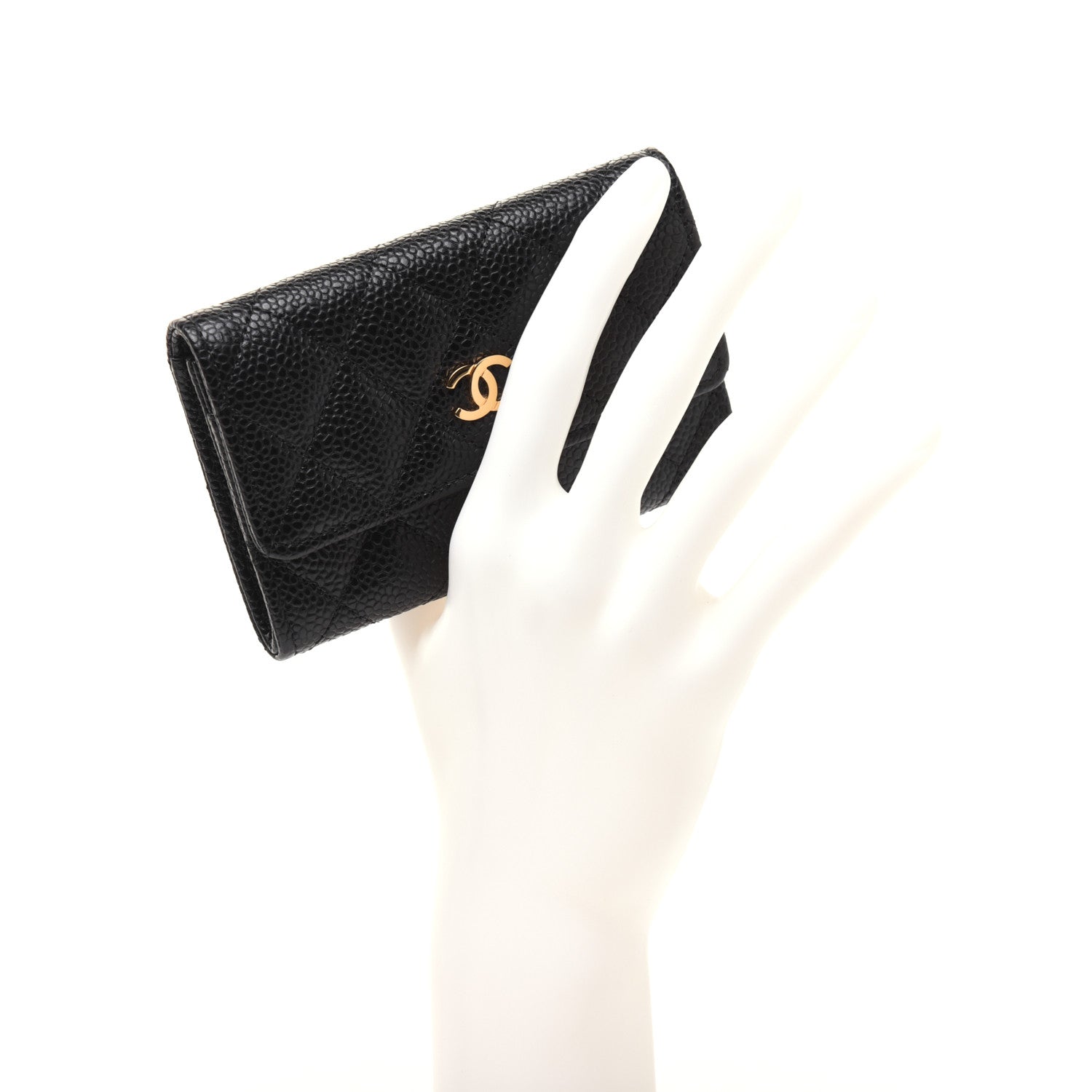 Chanel Caviar Quilted Flap Card Holder Black 2 of 11