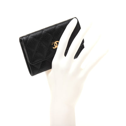 Chanel Caviar Quilted Flap Card Holder Black 2 of 11