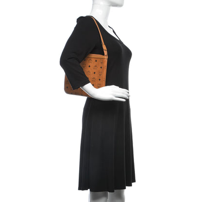 MCM Visetos Liz Shopper Tote Pouch Cognac 2 of 6