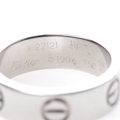 Cartier 18K White Gold 5.5mm LOVE Ring 49 4.75 4 of 4