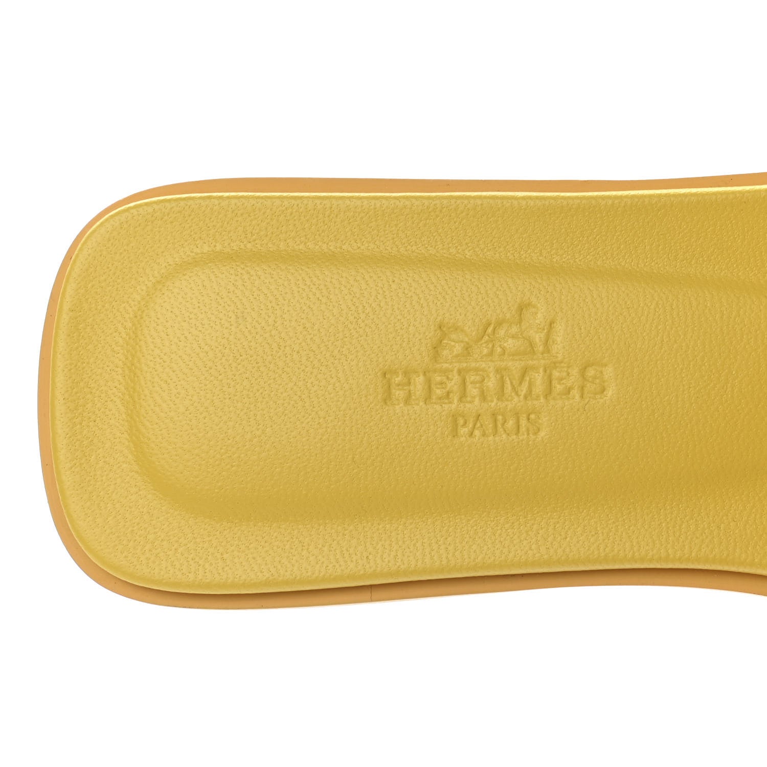 Hermes Calfskin Oran Sandals 35 Jaune Citron 7 of 9