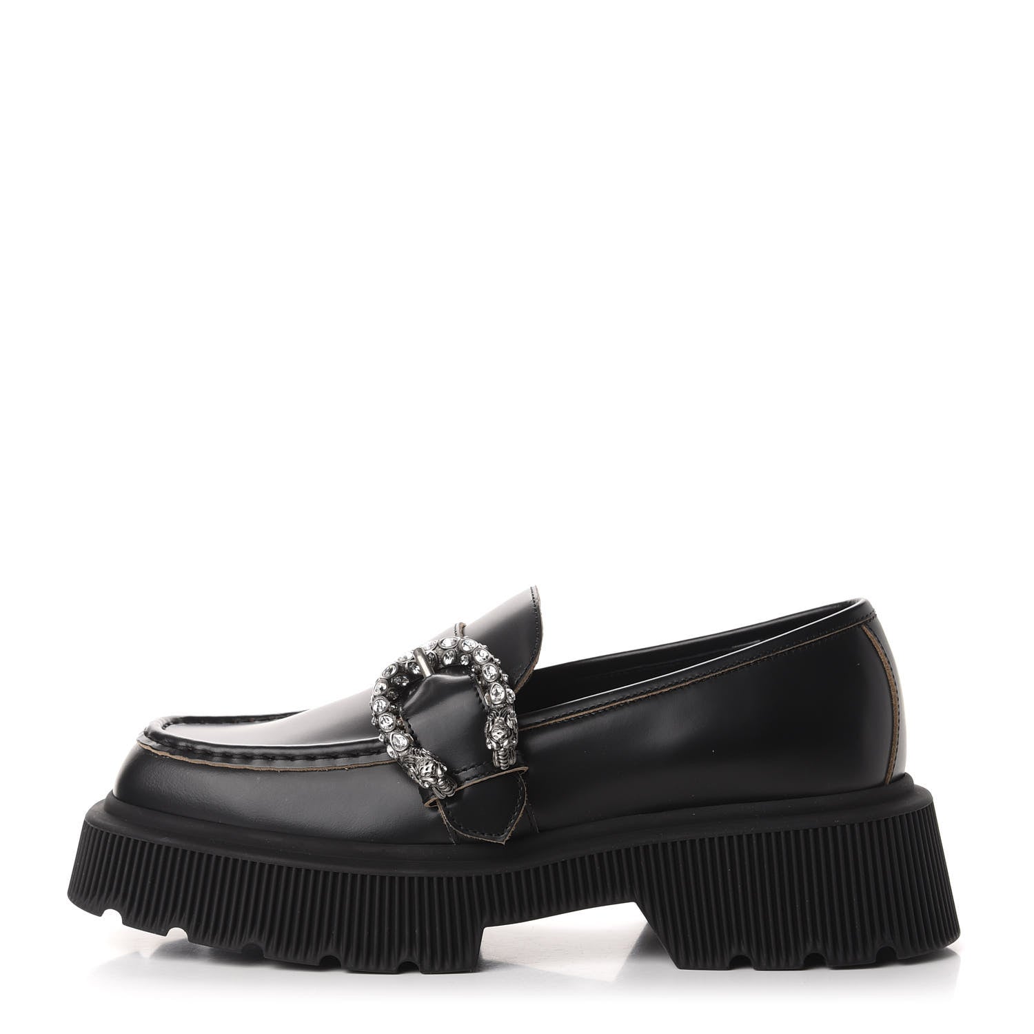Gucci Cordovan Lux Dionysus Hunder Loafers 38 Black 1 of 9