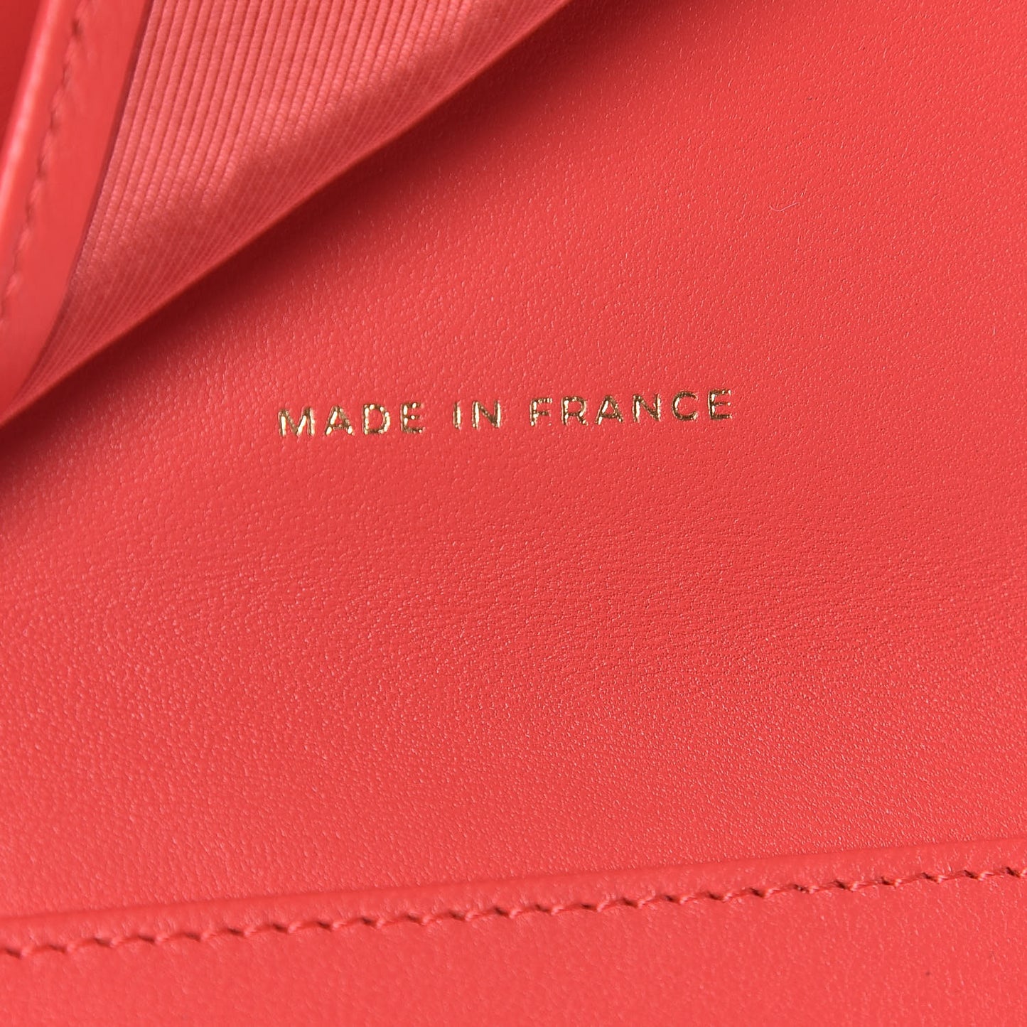 Lambskin Quilted Small Compact Wallet Red