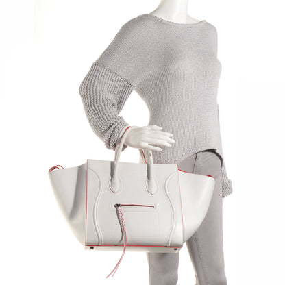 Celine Smooth Calfskin Medium Phantom Luggage White 2 of 9