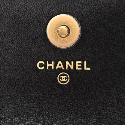 Chanel Lambskin Quilted Pearl Crush Clutch With Chain Black 6 of 12