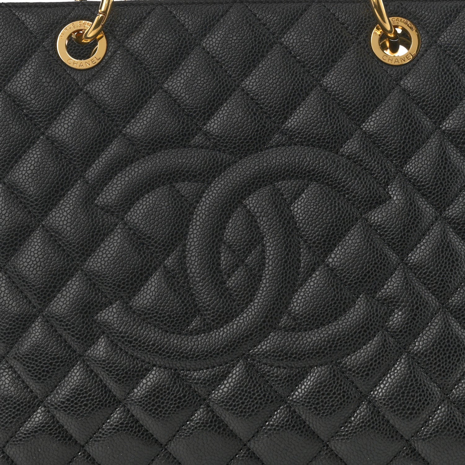 Chanel Caviar Quilted Grand Shopping Tote GST Black 8 of 10