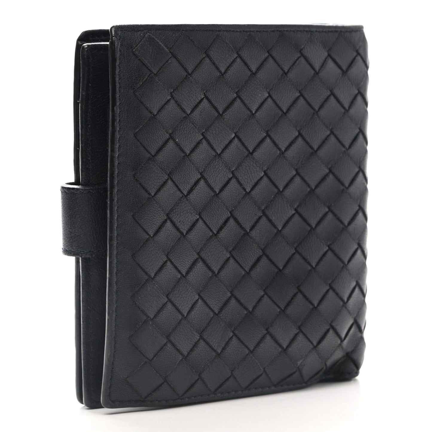 Nappa Intrecciato French Flap Wallet Black