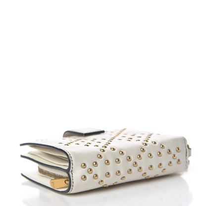 Christian Dior Lambskin Cannage Studded Lady Dior Eden Wallet White 4 of 11