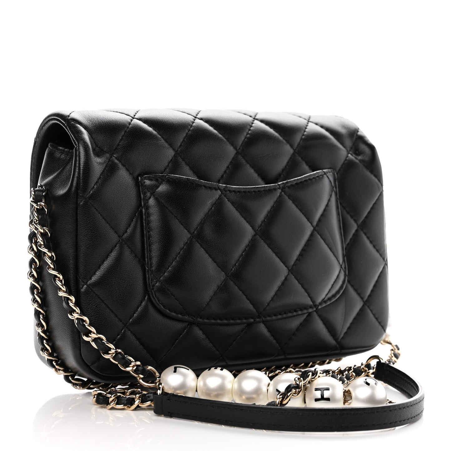 Lambskin Quilted Small My Precious Flap Black