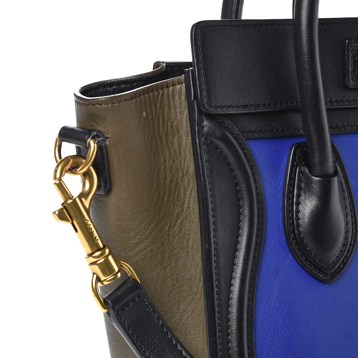 Celine Smooth Calfskin Nano Tri-Color Luggage Indigo 9 of 15