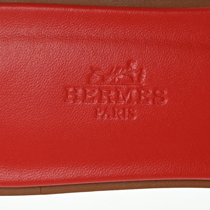Hermes Suede Goatskin Oran Sandals 37.5 Violet Parme 7 of 8