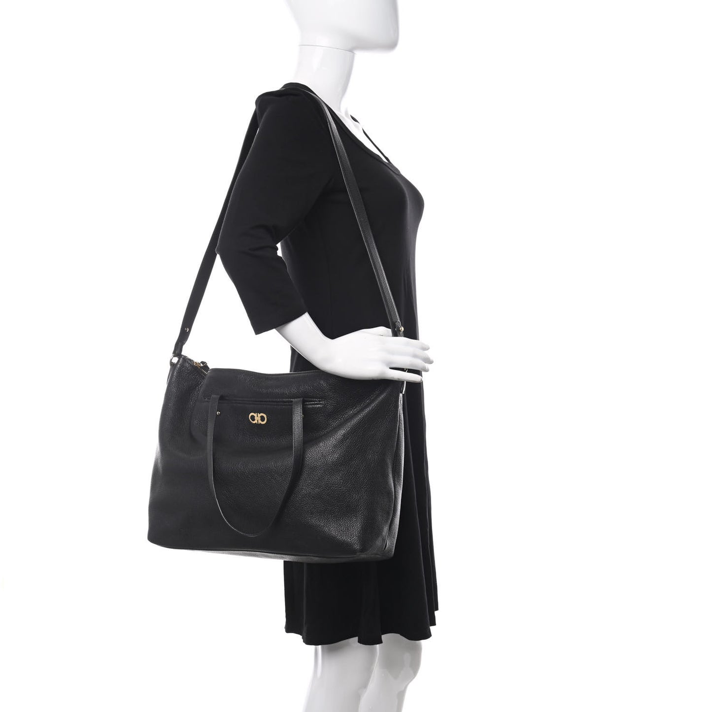 Goatskin Large Mika Tote Black