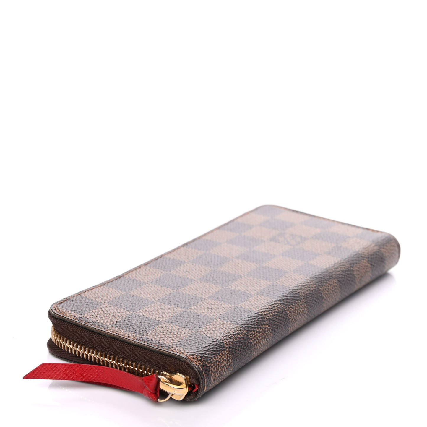 Damier Ebene Clemence Wallet Cherry