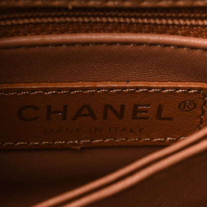 Chanel Caviar Lizard Embossed Quilted Extra Mini Coco Handle Flap Brown 6 of 11