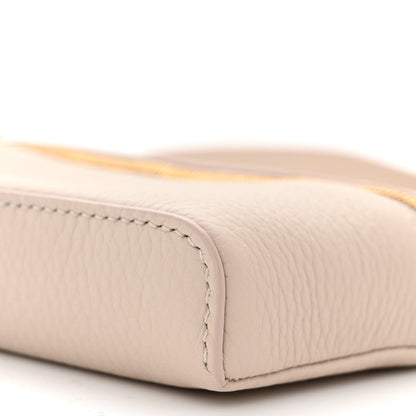 Loro Piana Grained Calfskin Extra Pocket Mini Pouch Creamed Honey 9 of 9