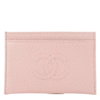 Chanel Caviar Timeless CC Card Holder Pink 1 of 8