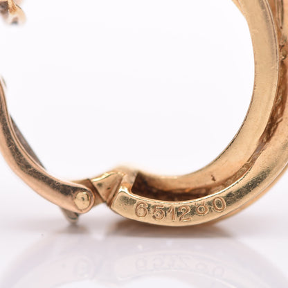 Cartier 18K Yellow Gold Diamond Trinity Hoop Earrings 3 of 6