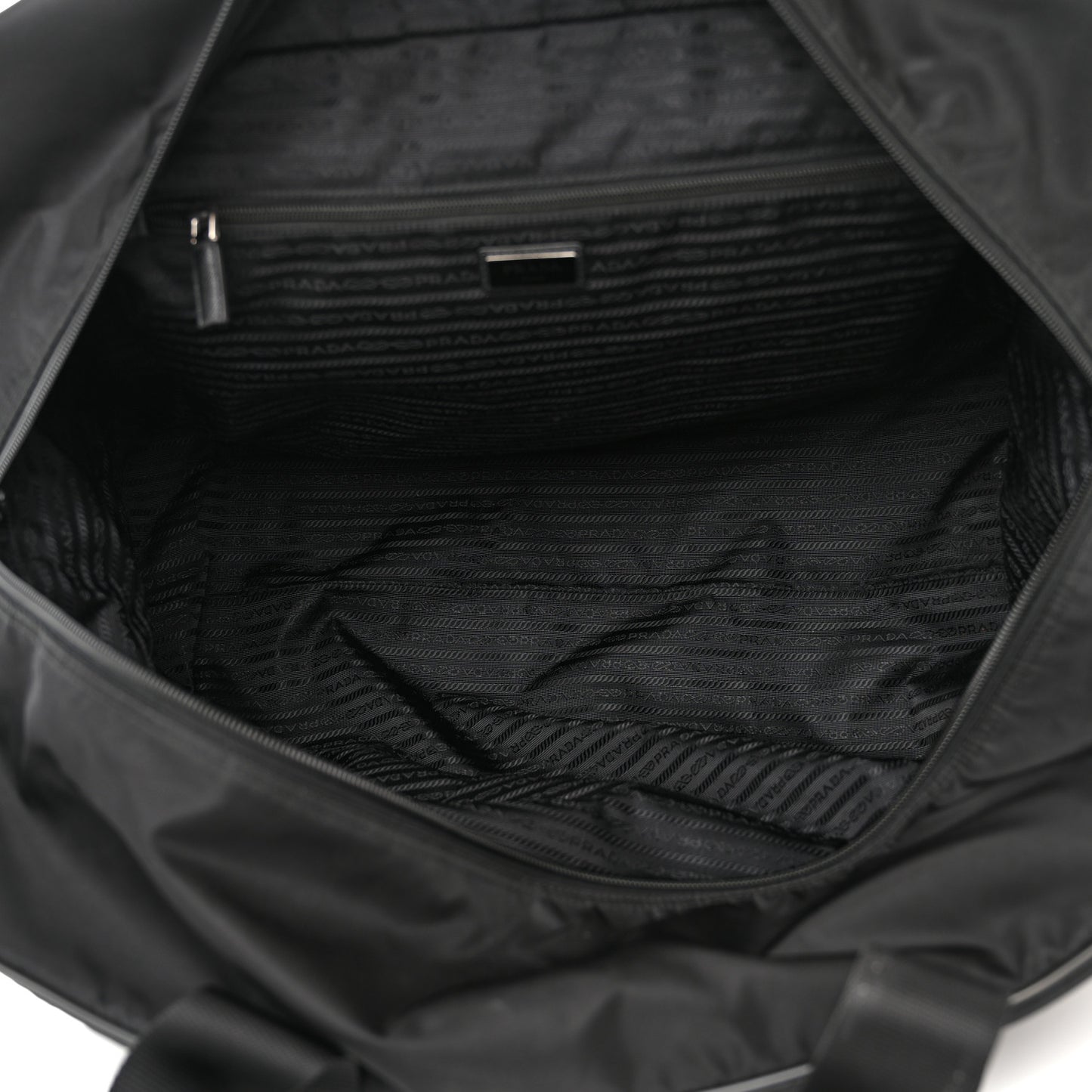 Tessuto Nylon Saffiano Carry On Travel Bag Black