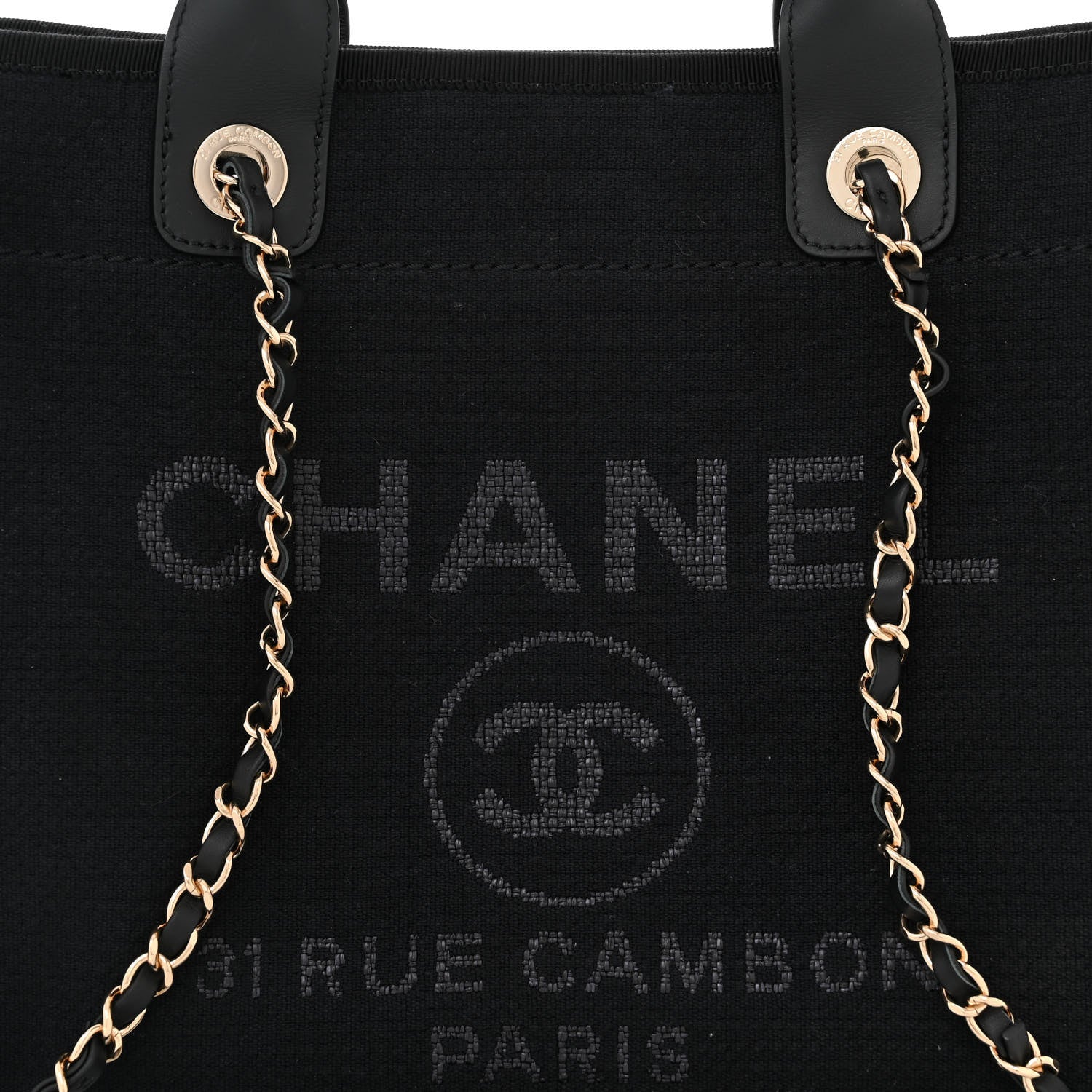 Chanel Mixed Fibers Small Deauville Tote Black 8 of 11