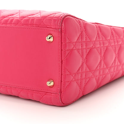 Christian Dior Lambskin Cannage Large Lady Dior Pink 10 of 11