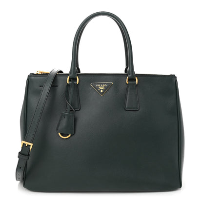 Prada Saffiano Large Galleria Double Zip Tote Smeraldo 1 of 10