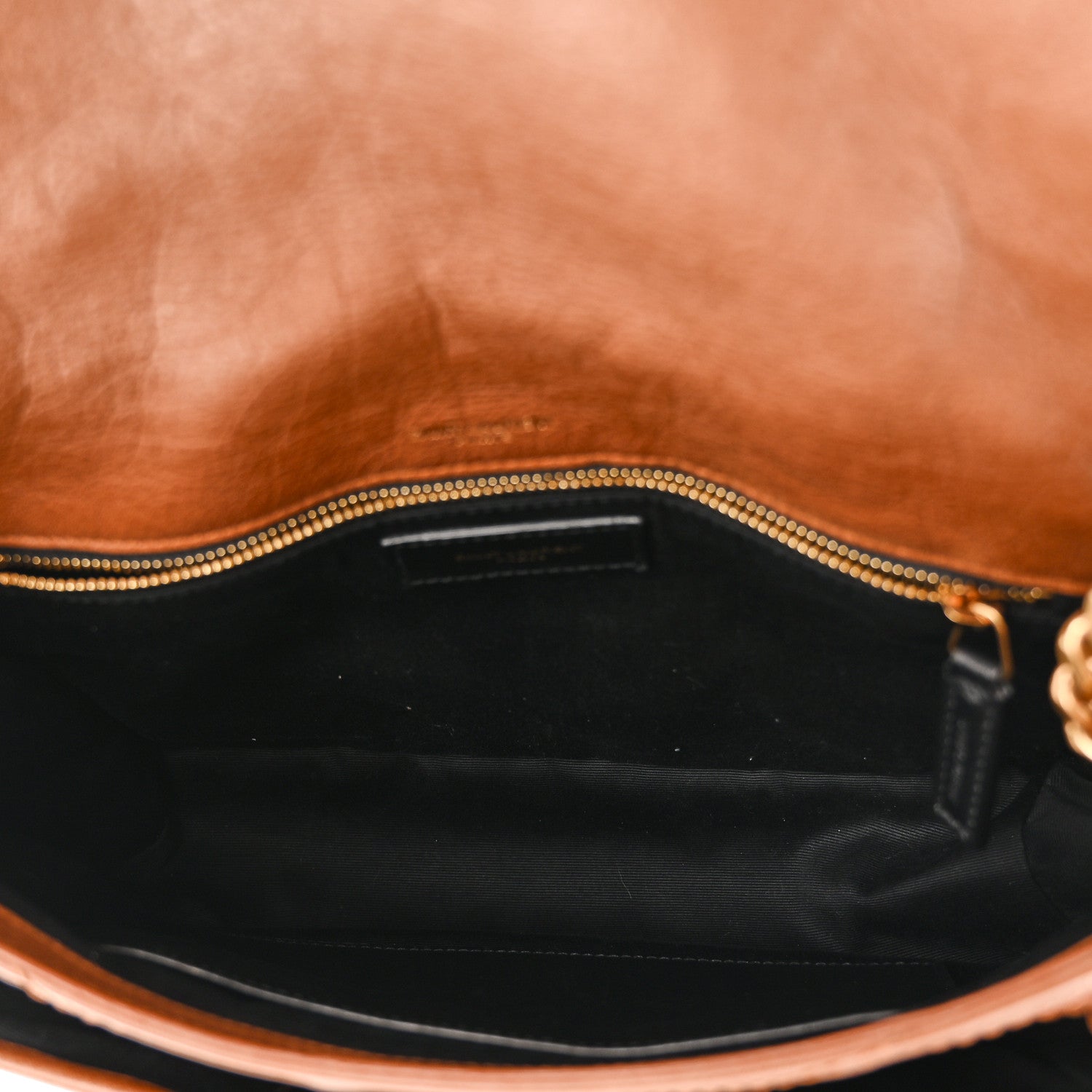 Saint Laurent Crinkled Calfskin Matelasse Monogram Medium Niki Chain Satchel Caramel 5 of 10