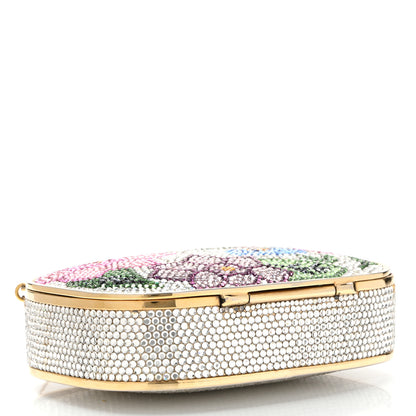 Judith Leiber Crystal Flower Minaudiere Clutch Gold 4 of 13