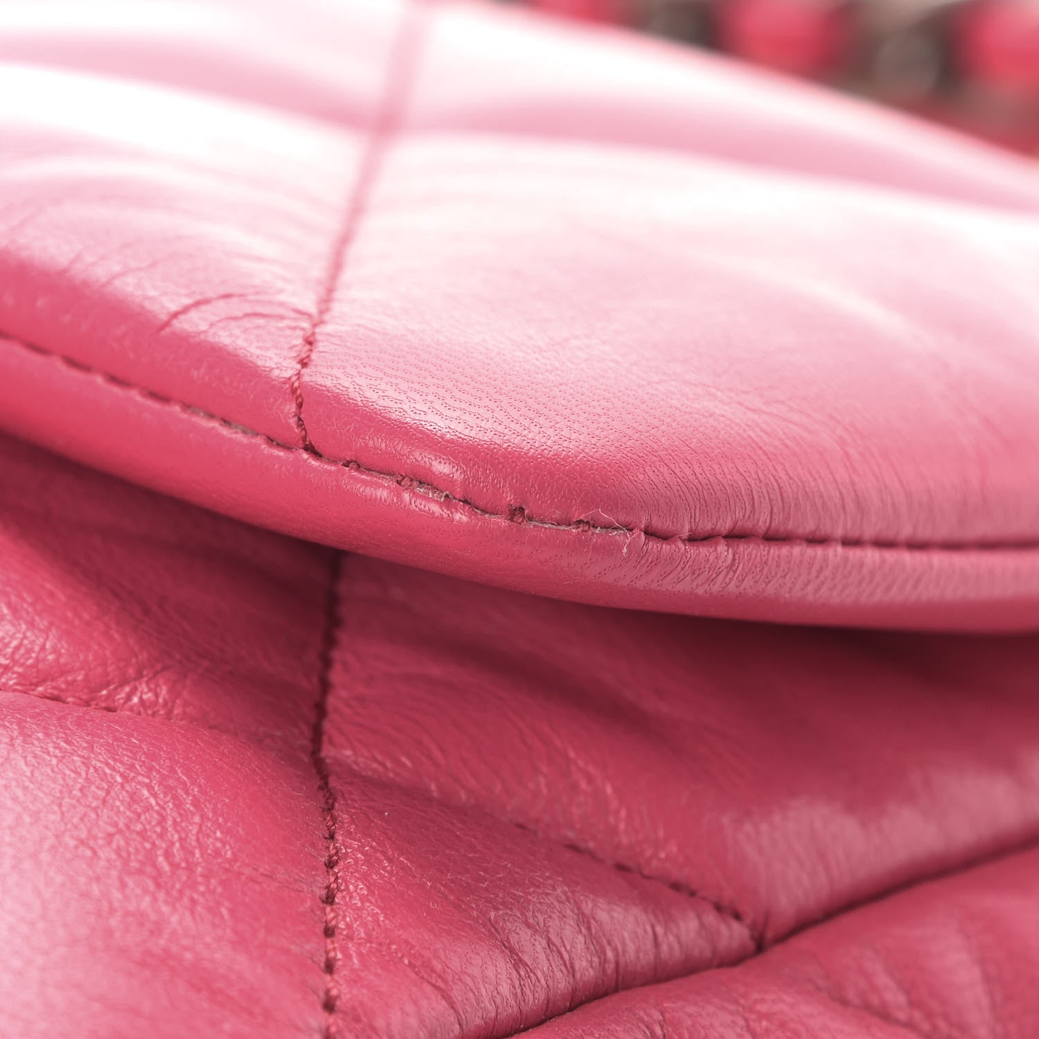 Chanel Goatskin Quilted Medium Chanel 19 Flap Dark Pink 9 of 10