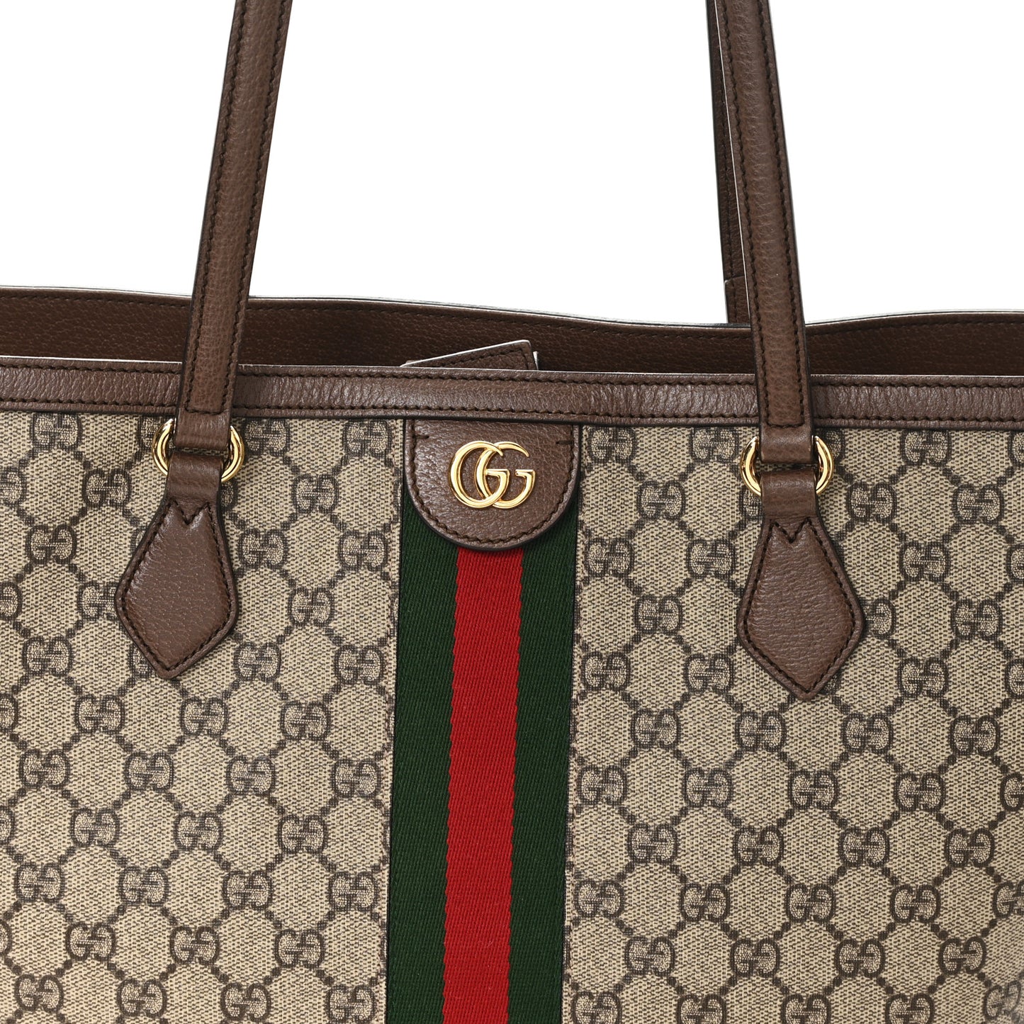GG Supreme Monogram Medium Ophidia Shopping Tote  Brown