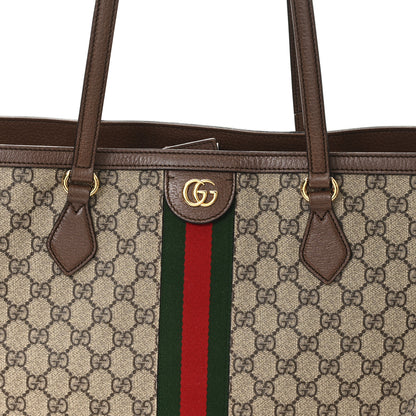 Gucci GG Supreme Monogram Medium Ophidia Shopping Tote  Brown 7 of 10