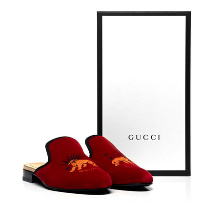 Gucci Velvet Mens Marmara Mules 9 Rosso 8 of 8