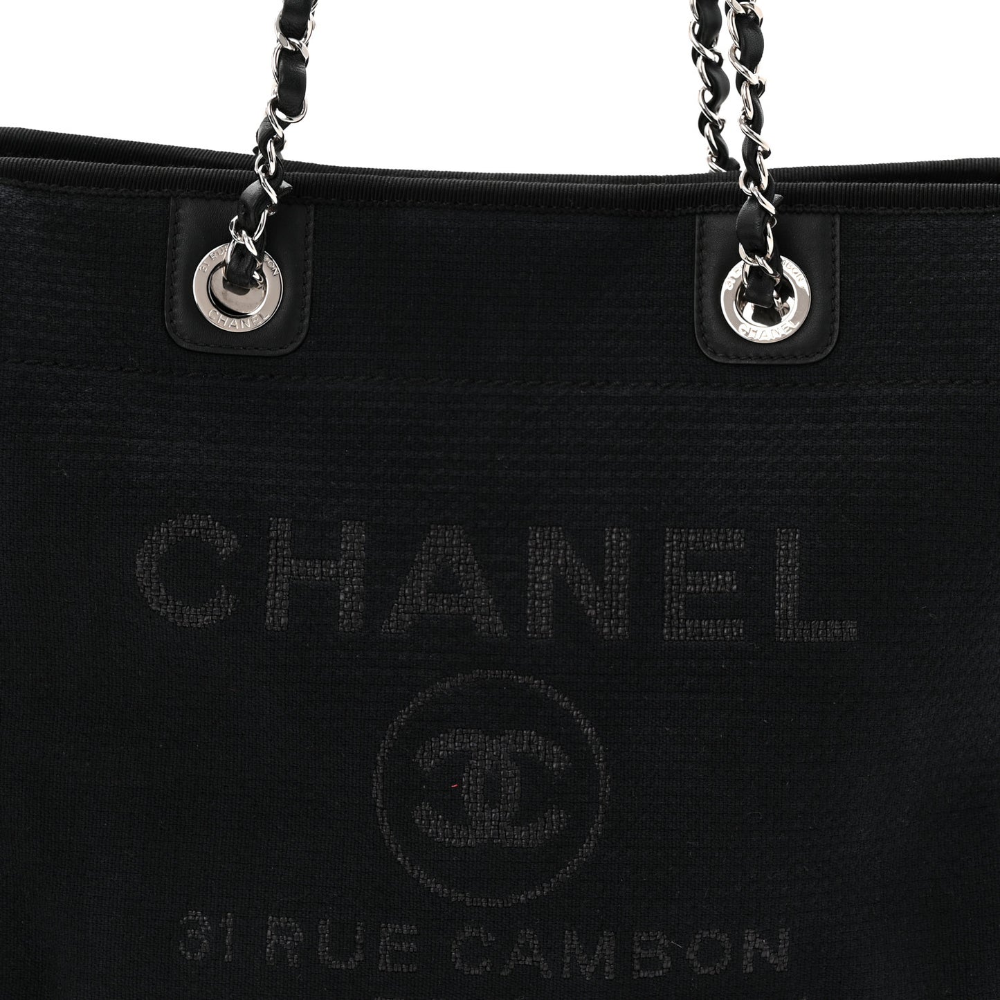 Mixed Fibers Small Deauville Tote Black