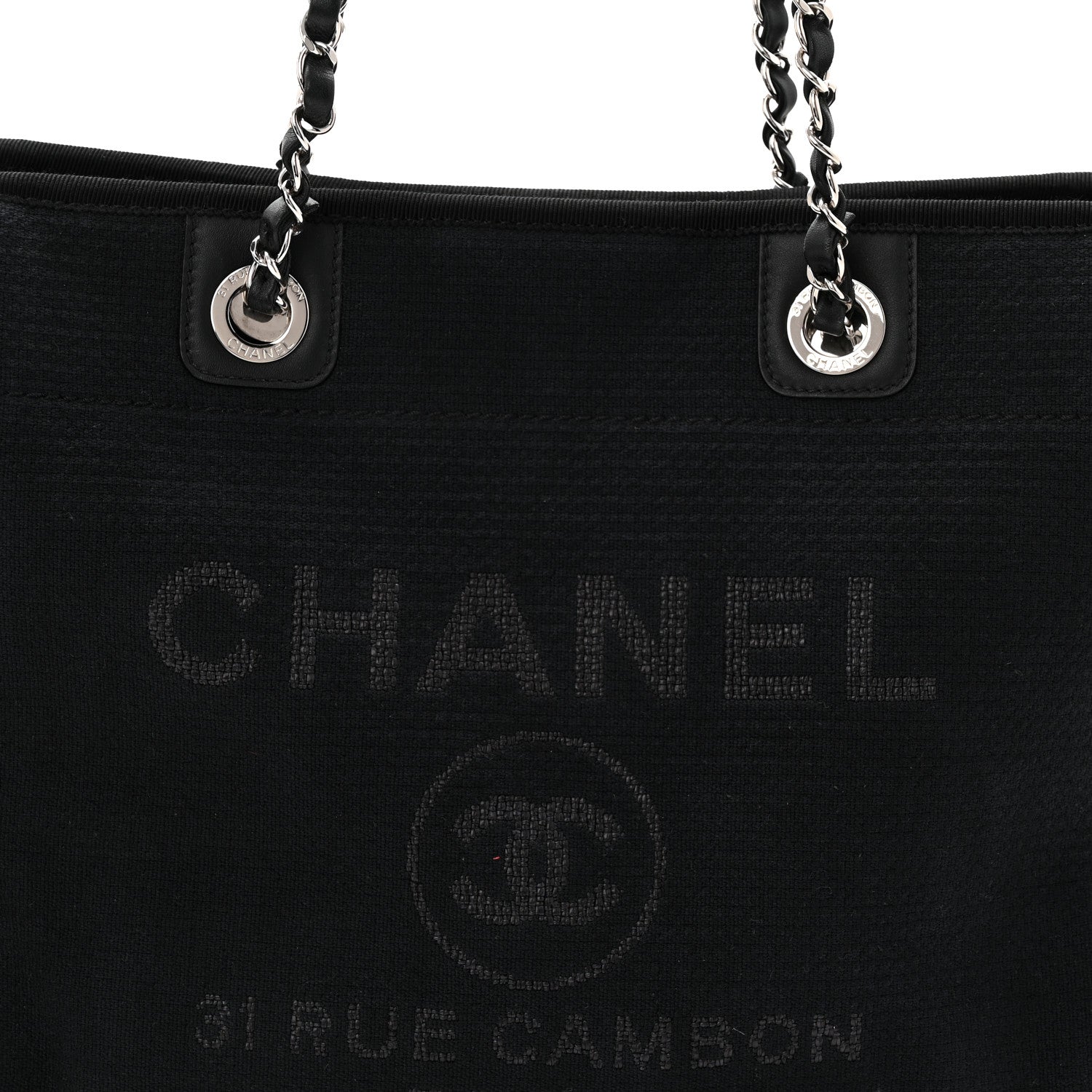 Chanel Mixed Fibers Small Deauville Tote Black 9 of 11