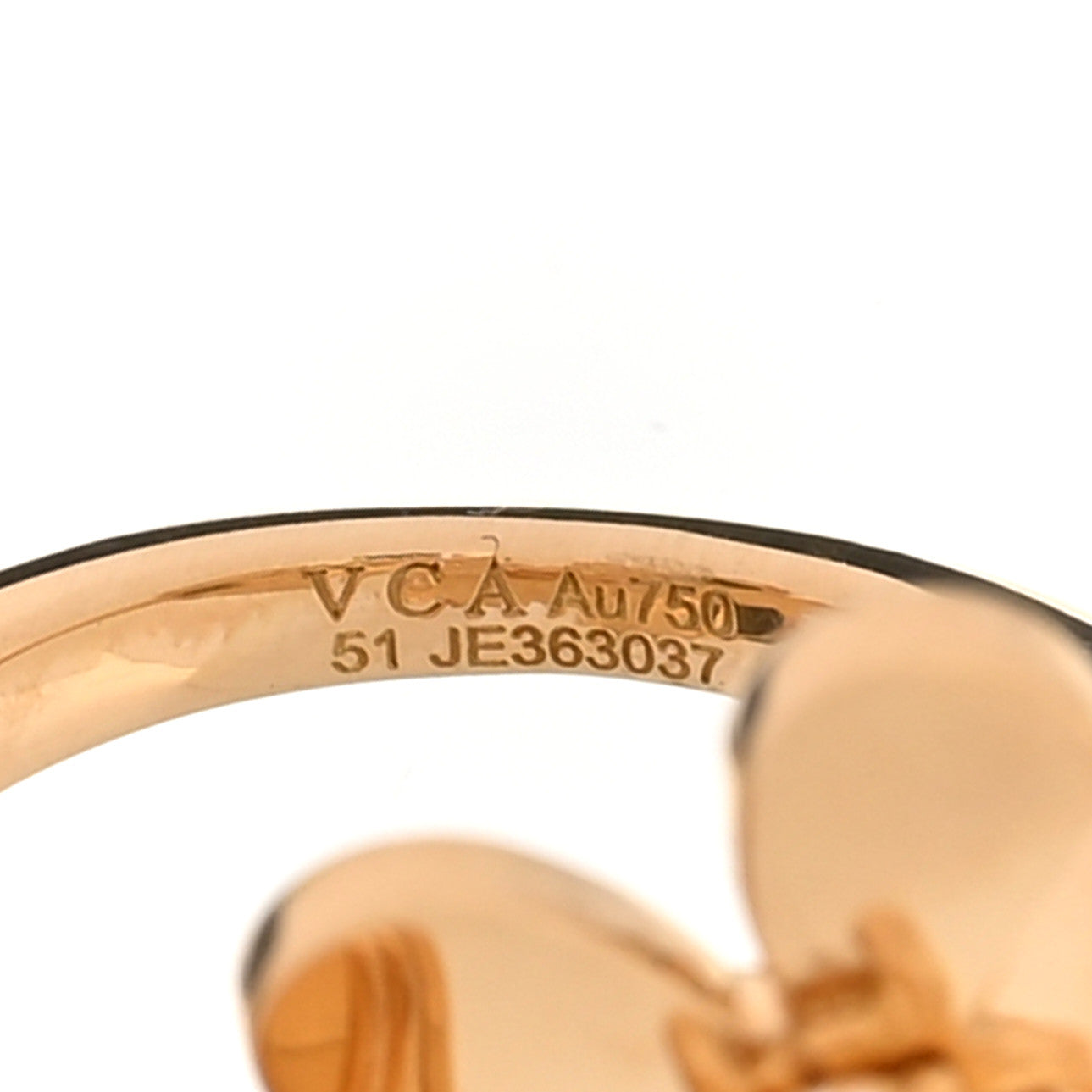 18K Yellow Gold Diamond Frivole Between The Finger Ring 51 5.75