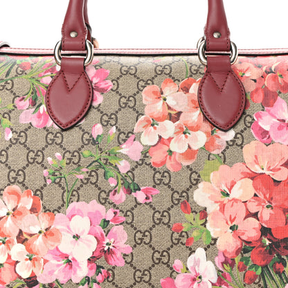 Gucci GG Supreme Monogram Blooms Medium Boston Beige Multicolor Dry Rose 8 of 11