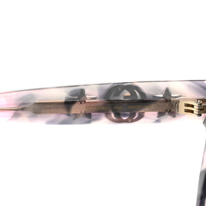 Gucci Acetate Round Frame Star Sunglasses GG0208S Grey Pink 6 of 8